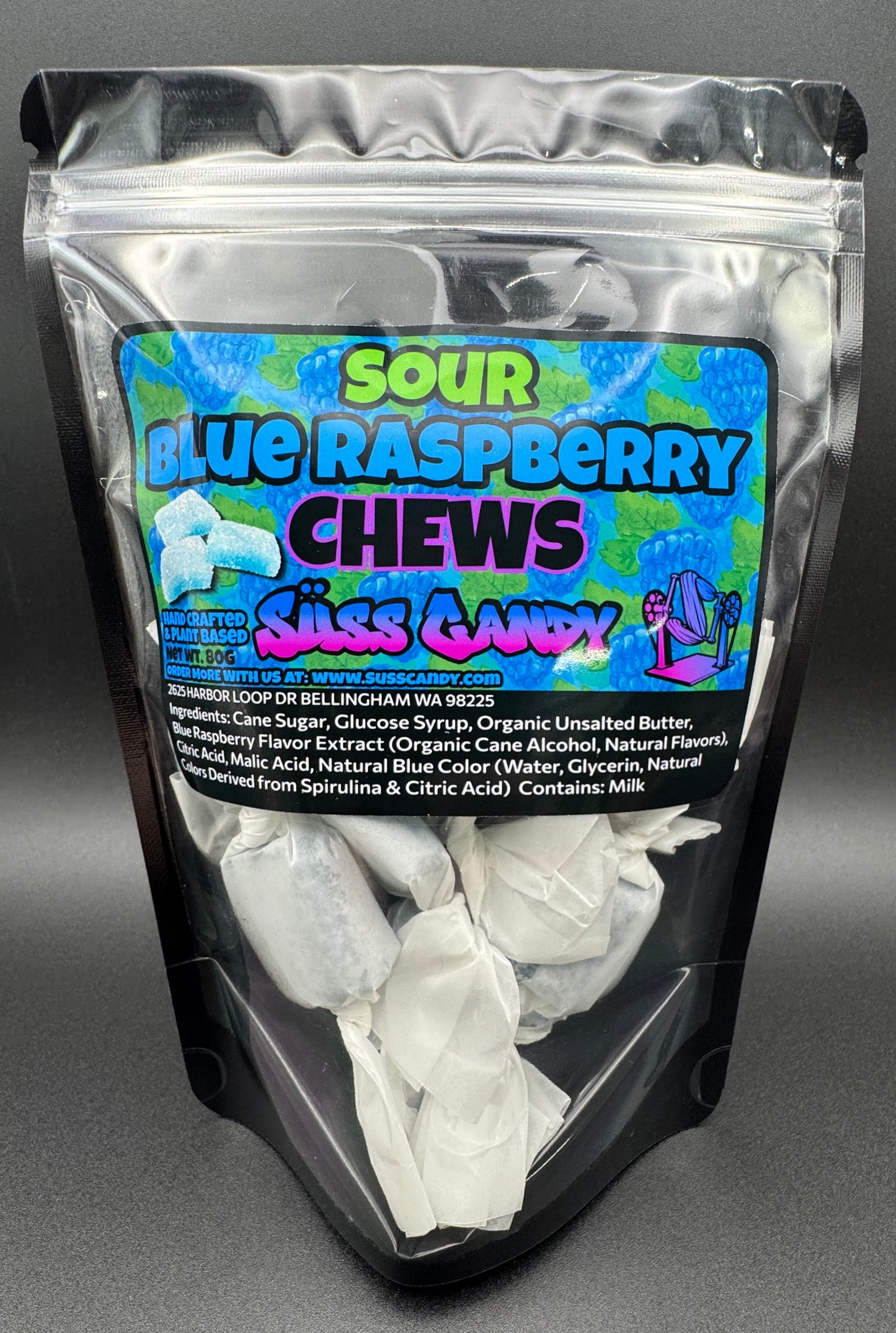 Sour Blue Raspberry Chews