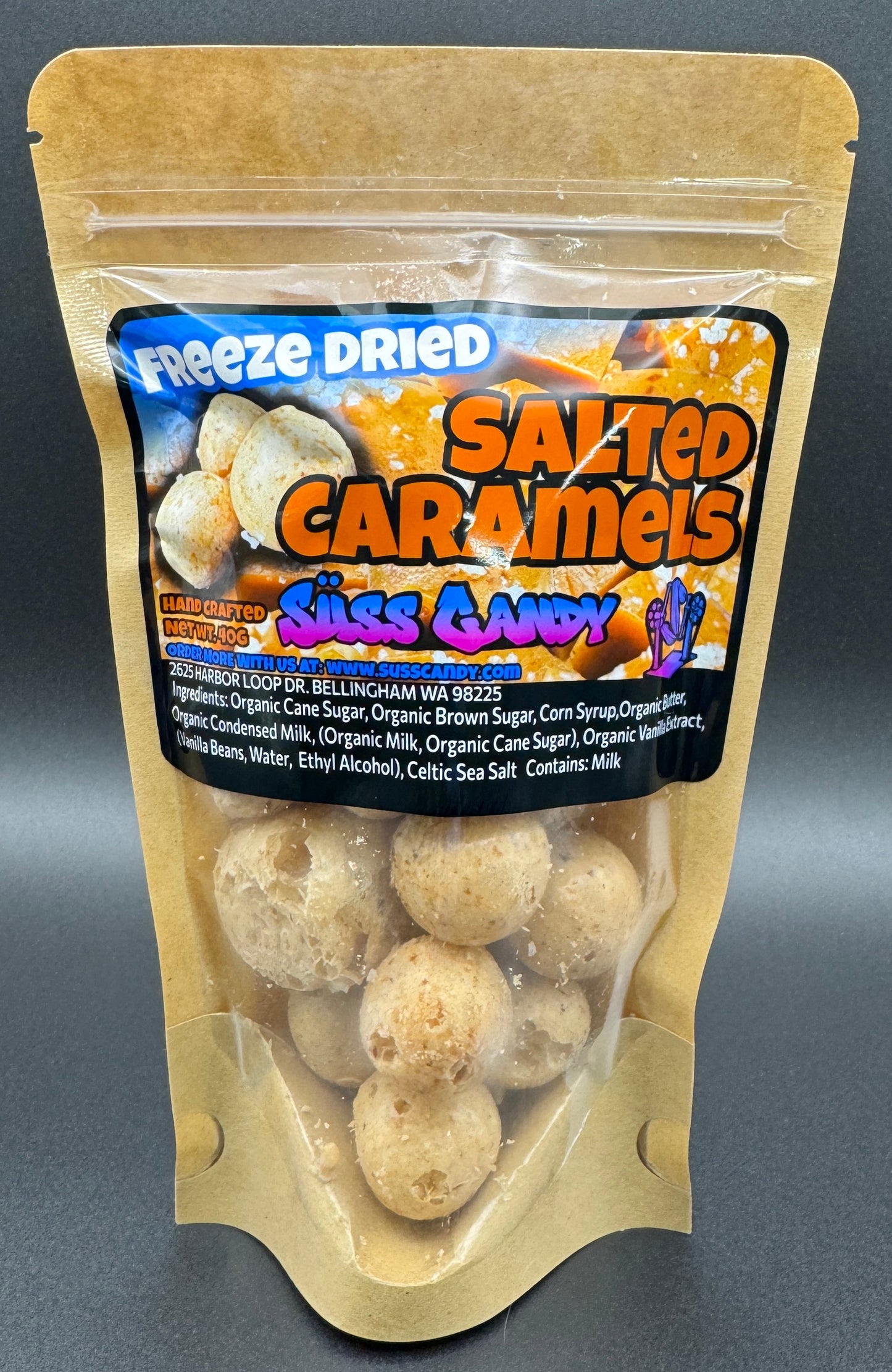 Gefriergetrocknetes Karamell