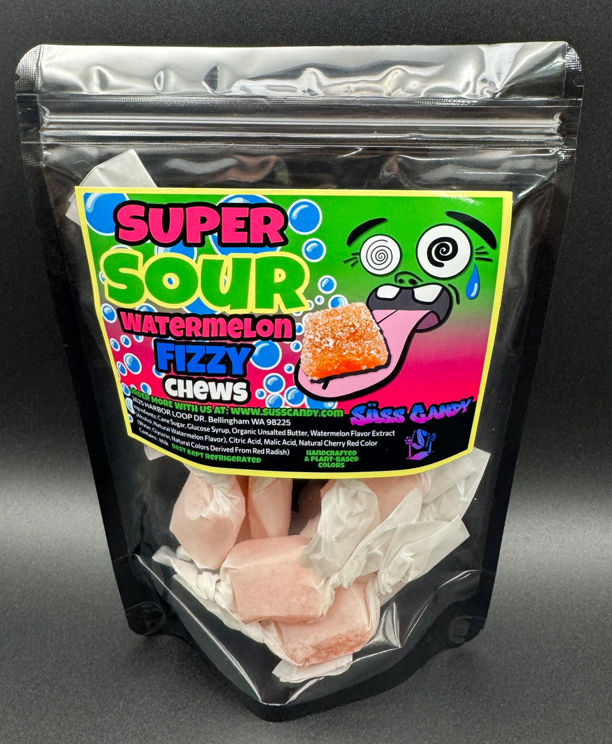 Super Sour Fizzy Watermelon Chews